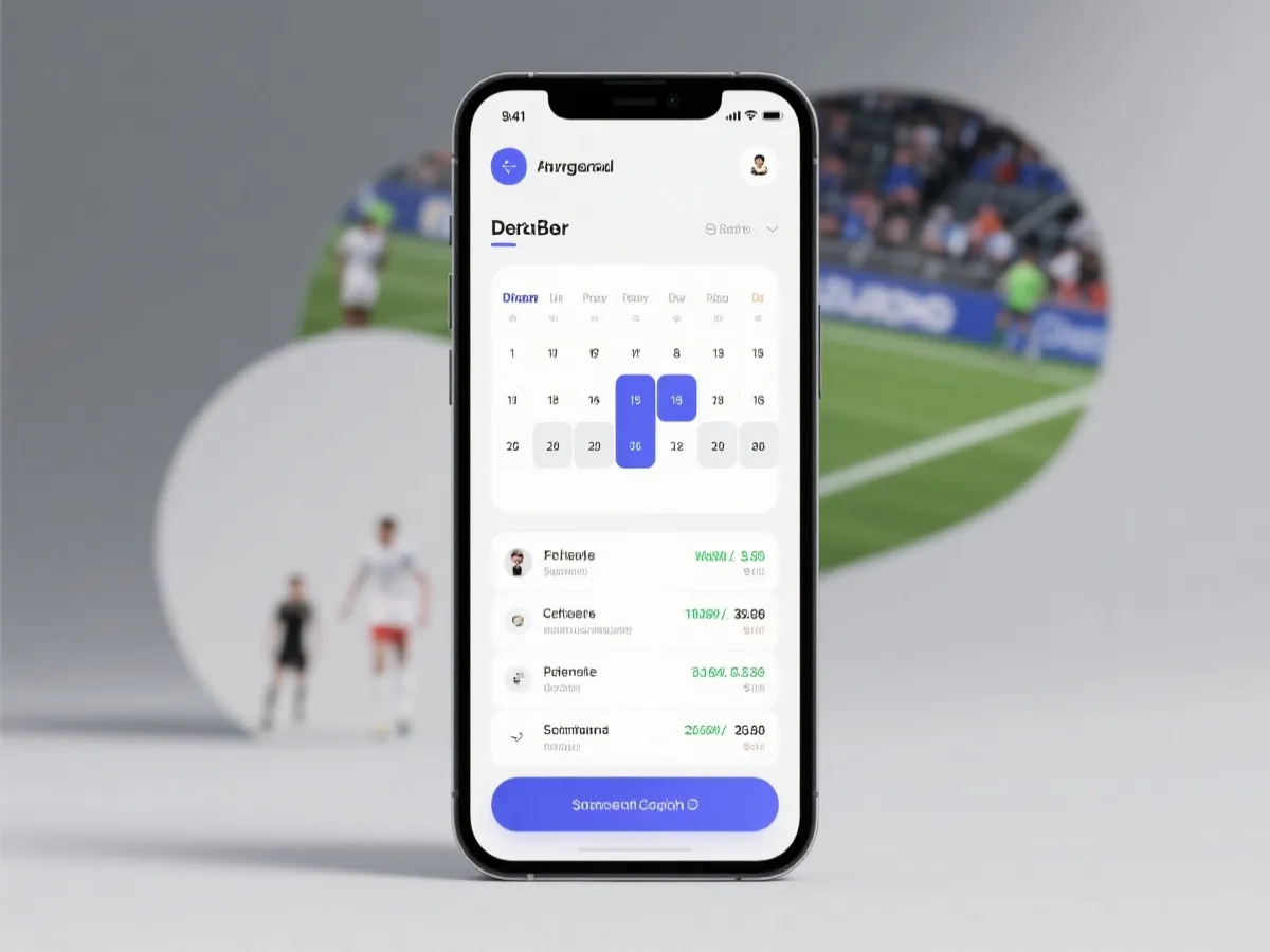 官方App功能示意：赛程与数据界面