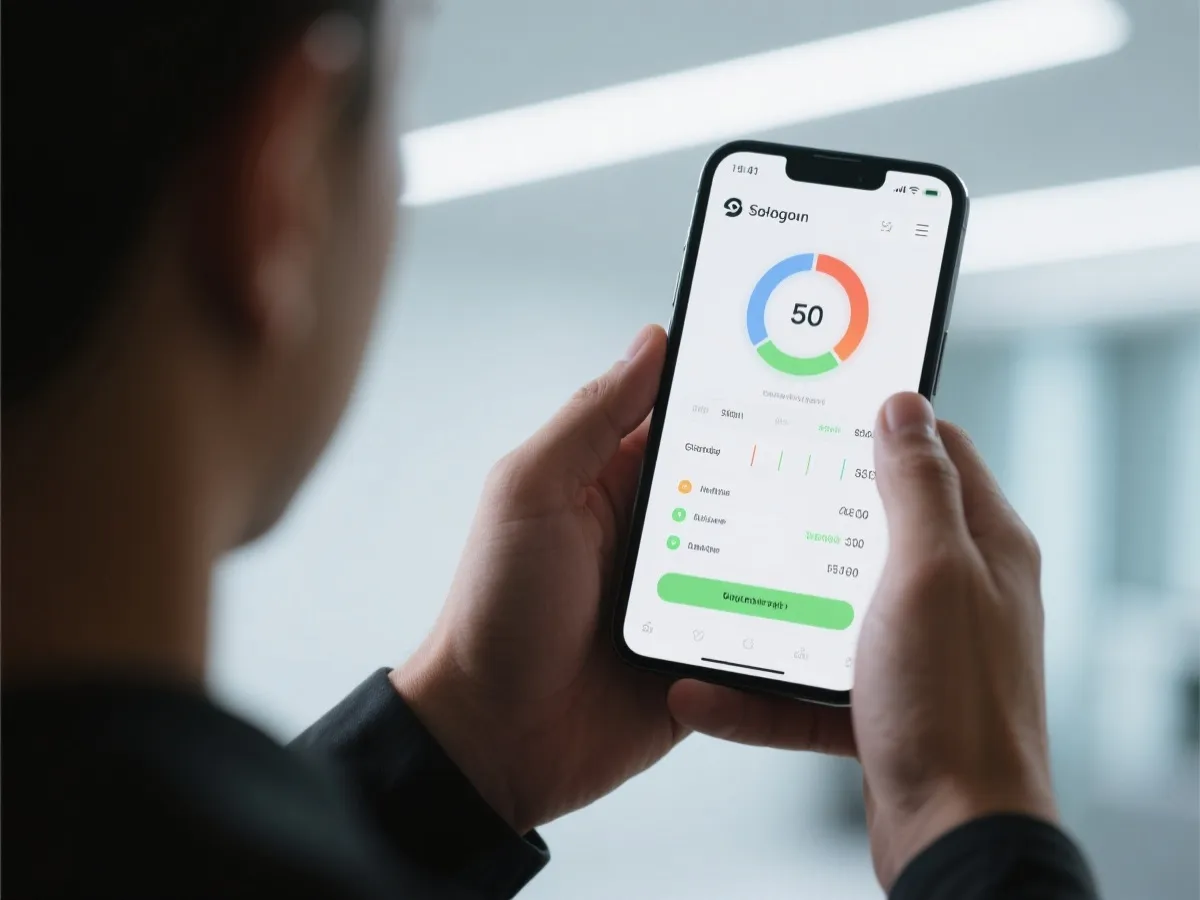 使用手机查看足球实时数据与赛程的场景图