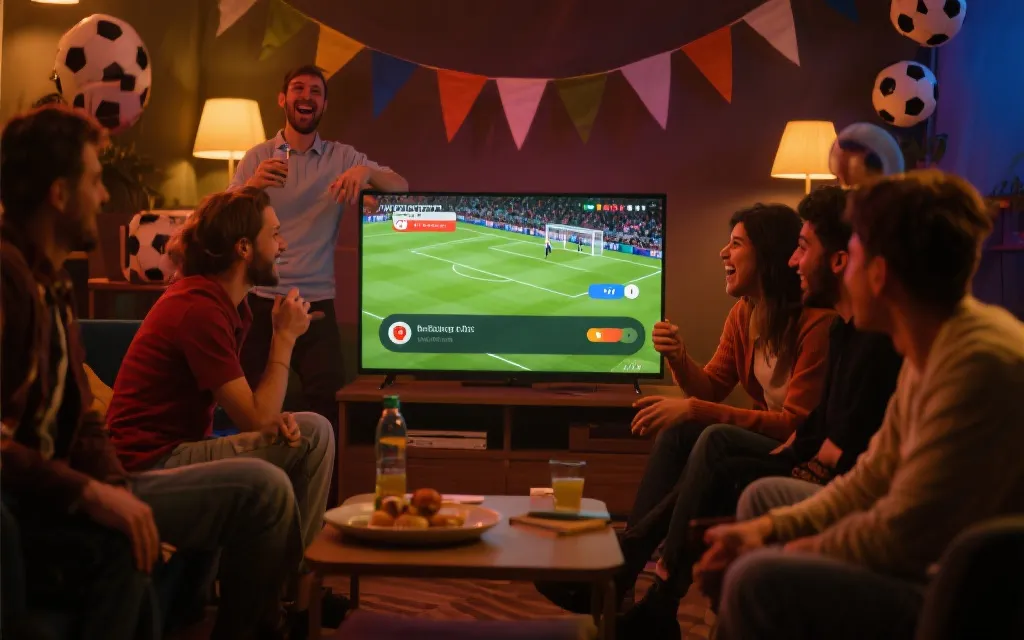 世界杯直播间互动玩法示意：弹幕、投票、竞猜与赛后回看